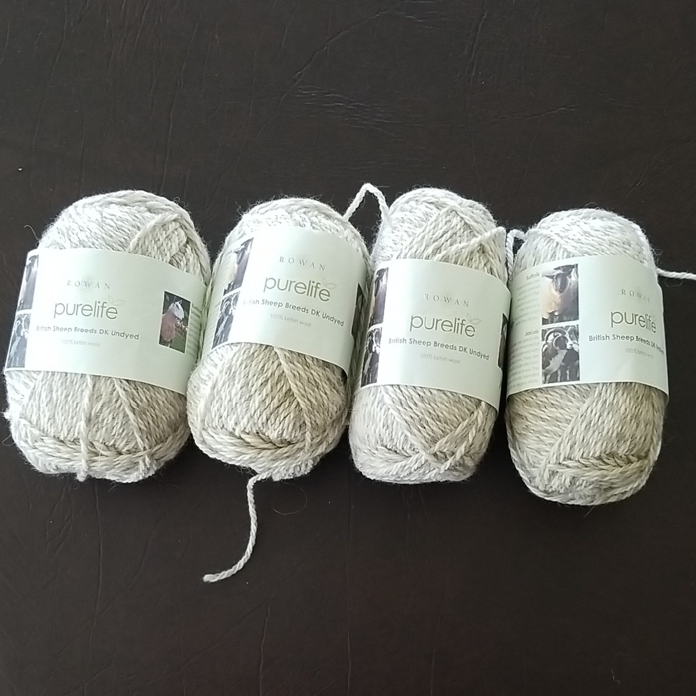 Rowan Purelife Yarn in Cream Bundle of 4 Skeins